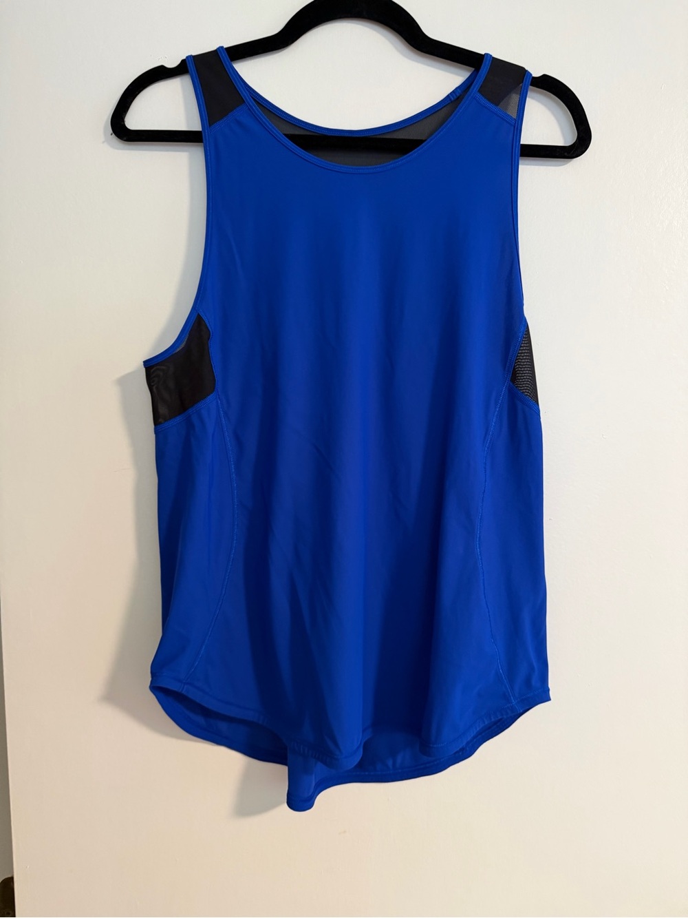 lululemon athletica Royal Blue Tank with Black Mesh Insets